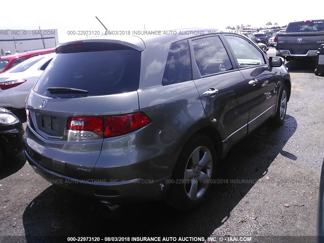 5J8TB18558A008132 - 2008 ACURA RDX TECHNOLOGY GRAY photo 4