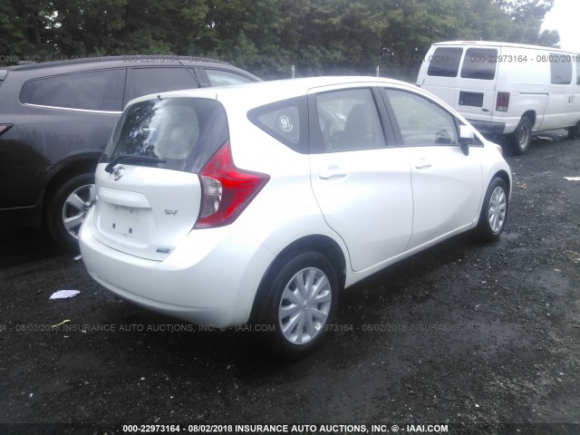 3N1CE2CP4EL382985 - 2014 NISSAN VERSA NOTE S/S PLUS/SV/SL WHITE photo 4