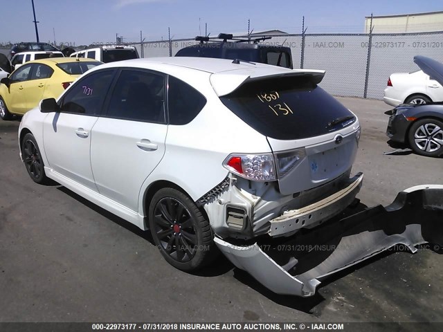 JF1GH76659G825392 - 2009 SUBARU IMPREZA WRX WHITE photo 3