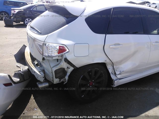 JF1GH76659G825392 - 2009 SUBARU IMPREZA WRX WHITE photo 6