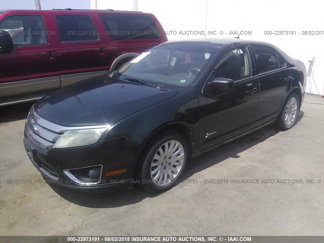 3FADP0L36AR127720 - 2010 FORD FUSION HYBRID BLACK photo 2