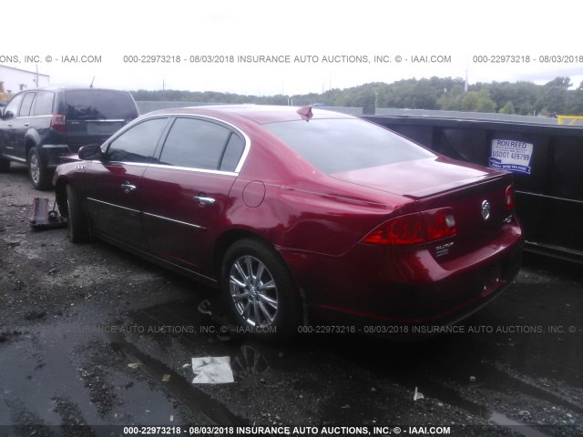 1G4HJ5EM2BU106305 - 2011 BUICK LUCERNE CXL RED photo 3