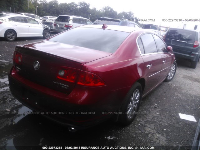 1G4HJ5EM2BU106305 - 2011 BUICK LUCERNE CXL RED photo 4