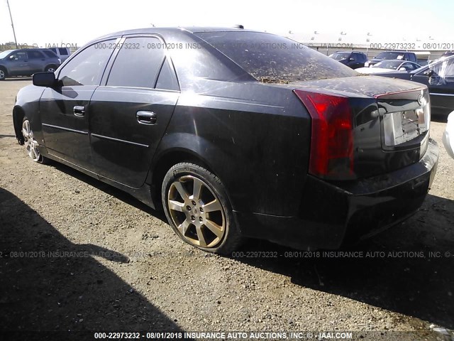 1G6DM57T770188757 - 2007 CADILLAC CTS BLACK photo 3