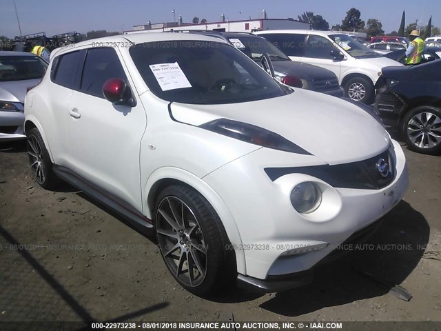 JN8AF5MR6ET362711 - 2014 NISSAN JUKE S/SV/SL/NISMO WHITE photo 1