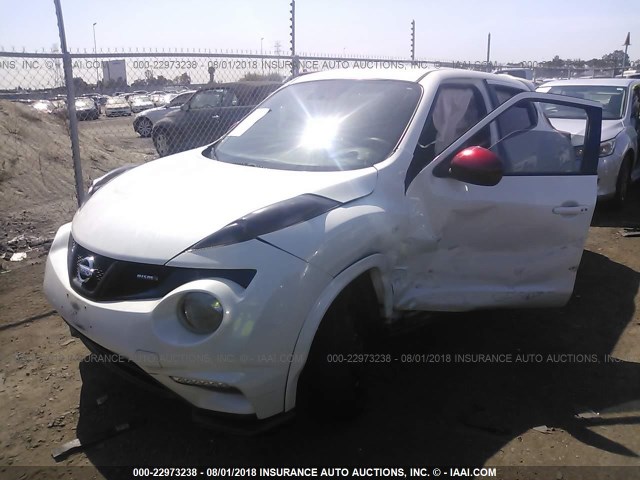 JN8AF5MR6ET362711 - 2014 NISSAN JUKE S/SV/SL/NISMO WHITE photo 2