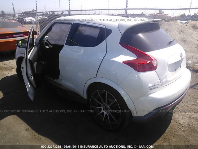 JN8AF5MR6ET362711 - 2014 NISSAN JUKE S/SV/SL/NISMO WHITE photo 3