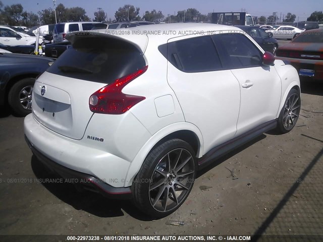 JN8AF5MR6ET362711 - 2014 NISSAN JUKE S/SV/SL/NISMO WHITE photo 4