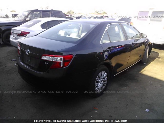 4T4BF1FK2CR181252 - 2012 TOYOTA CAMRY SE/LE/XLE შავი ფოტო 4