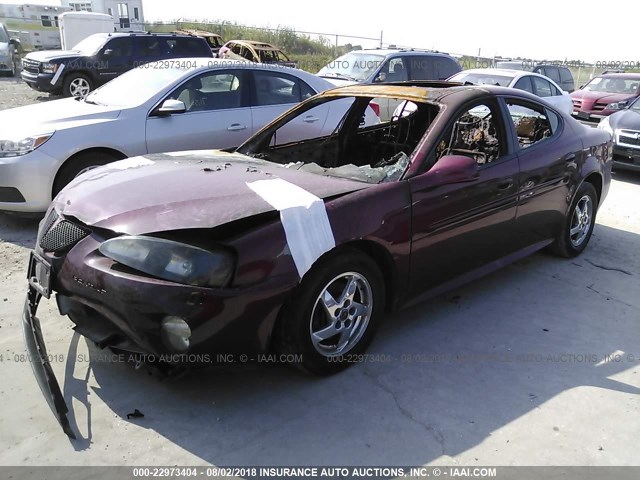 2G2WS522441117434 - 2004 PONTIAC GRAND PRIX GT2 BURGUNDY photo 2