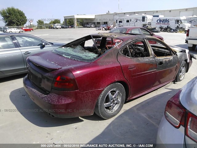 2G2WS522441117434 - 2004 PONTIAC GRAND PRIX GT2 BURGUNDY photo 4