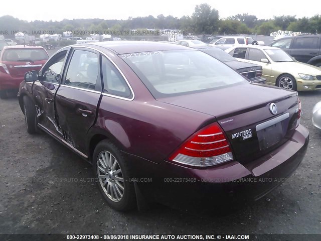 1MEHM43126G614839 - 2006 MERCURY MONTEGO PREMIER BURGUNDY photo 3