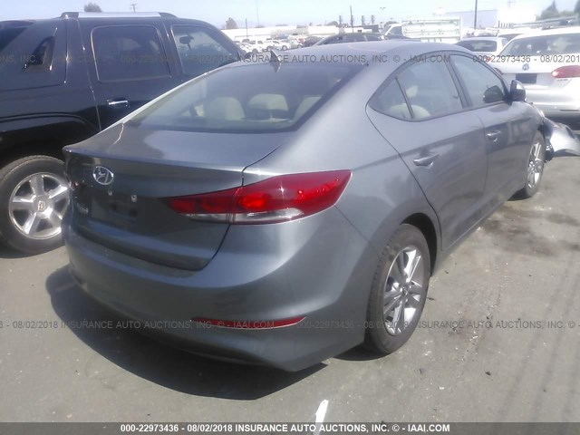 KMHD84LF5HU210904 - 2017 HYUNDAI ELANTRA SE/VALUE/LIMITED GRAY photo 4