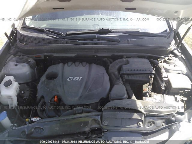 5NPEB4AC3EH859562 - 2014 HYUNDAI SONATA GLS SILVER photo 10