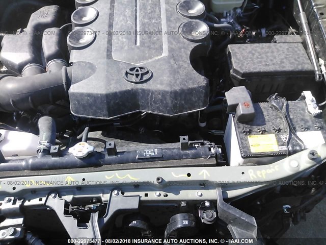 JTEBU5JR4J5510293 - 2018 TOYOTA 4RUNNER SR5 PREM/LTDL/TRAIL/TRD BLACK photo 10