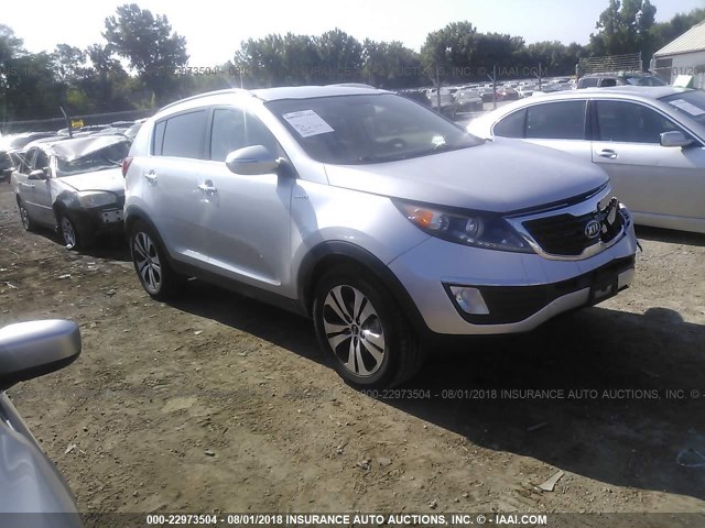 KNDPCCA2XB7068727 - 2011 KIA SPORTAGE EX/SX SILVER photo 1