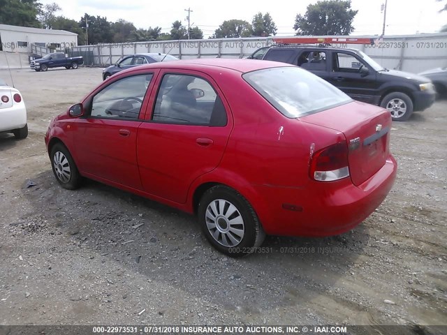 KL1TD526X4B138940 - 2004 CHEVROLET AVEO RED photo 3