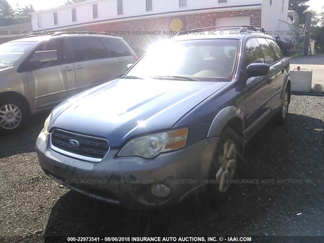 4S4BP61C567323701 - 2006 SUBARU LEGACY OUTBACK 2.5I BLUE photo 2