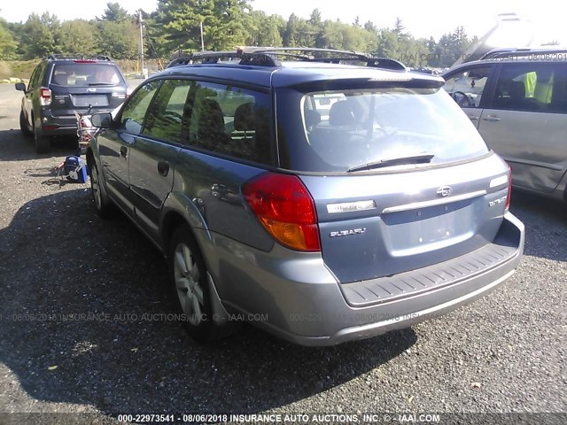 4S4BP61C567323701 - 2006 SUBARU LEGACY OUTBACK 2.5I BLUE photo 3