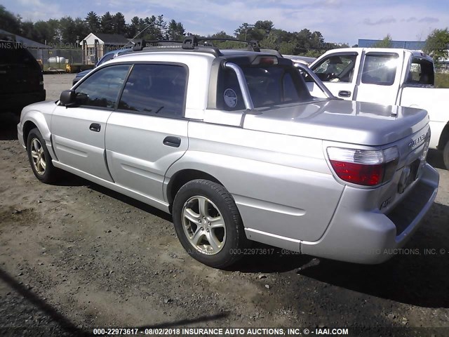 4S4BT62C566100204 - 2006 SUBARU BAJA SPORT SILVER photo 3