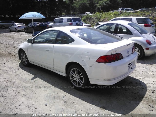 JH4DC54806S006883 - 2006 ACURA RSX WHITE photo 3