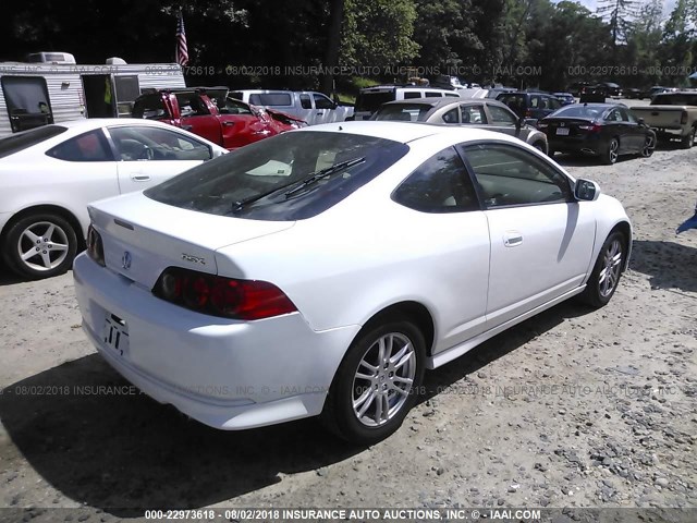 JH4DC54806S006883 - 2006 ACURA RSX WHITE photo 4