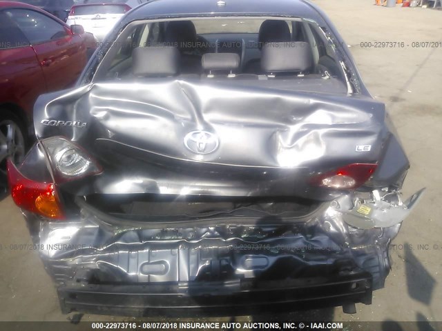 JTDBL40E599081282 - 2009 TOYOTA COROLLA LE/XLE GRAY photo 6