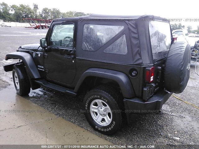 1C4AJWAG4DL558695 - 2013 JEEP WRANGLER SPORT BLACK photo 3