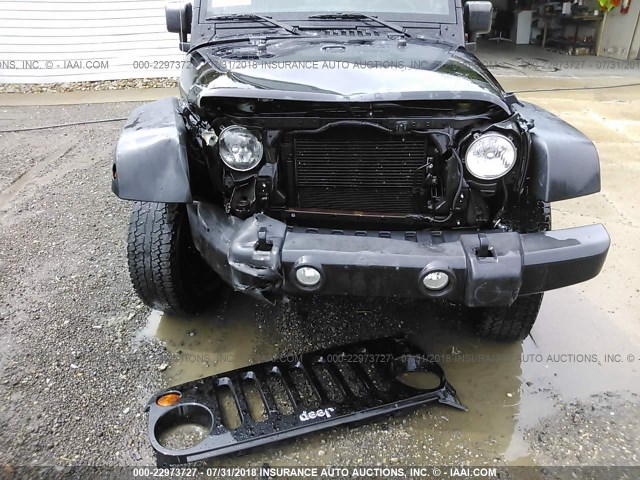 1C4AJWAG4DL558695 - 2013 JEEP WRANGLER SPORT BLACK photo 6