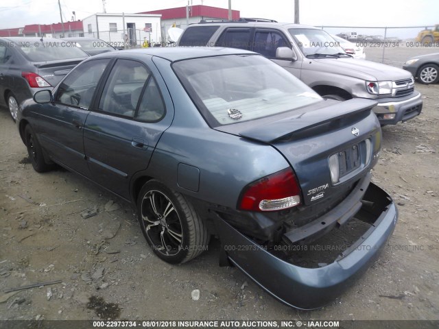 3N1CB51D02L660649 - 2002 NISSAN SENTRA XE/GXE Light Blue photo 3