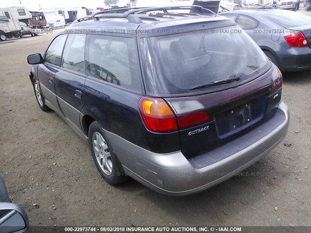 4S3BH675647635310 - 2004 SUBARU LEGACY OUTBACK AWP BLUE photo 3