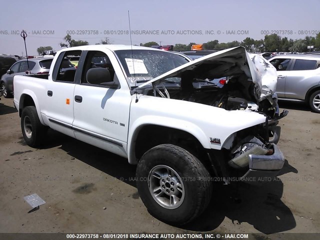 1B7HG2AZ5YS624870 - 2000 DODGE DAKOTA QUAD WHITE photo 1