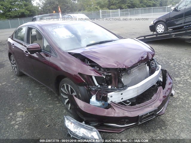 2HGFB2F97FH554213 - 2015 HONDA CIVIC EXL RED photo 1