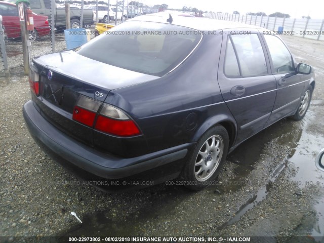 YS3ED48E713052414 - 2001 SAAB 9-5 BLUE photo 4