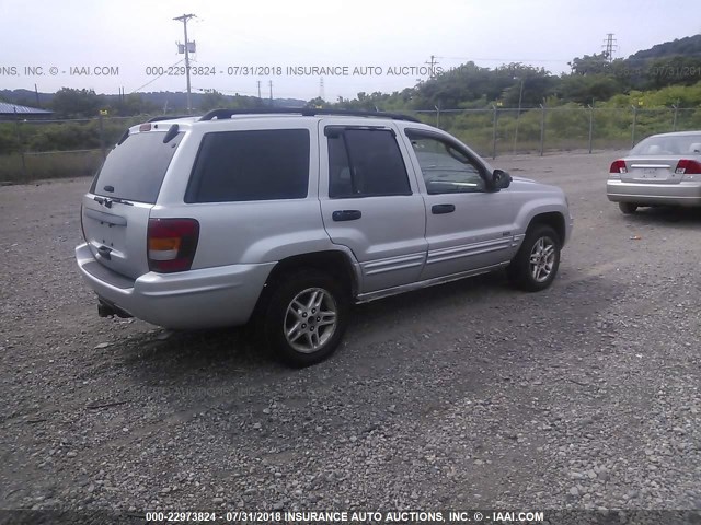 1J4GW48S34C200671 - 2004 JEEP GRAND CHEROKEE LAREDO/COLUMBIA/FREEDOM 银色 照片 4