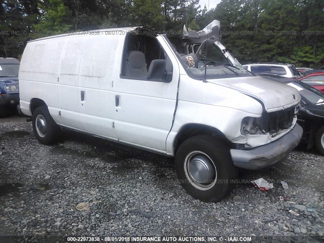 1FTNE24212HA05971 - 2002 FORD ECONOLINE E250 VAN WHITE photo 1