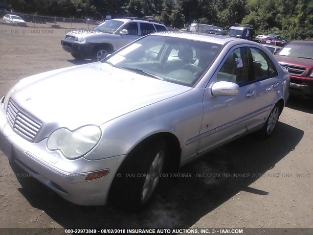 WDBRF81J23F384276 - 2003 MERCEDES-BENZ C 240 4MATIC SILVER photo 2