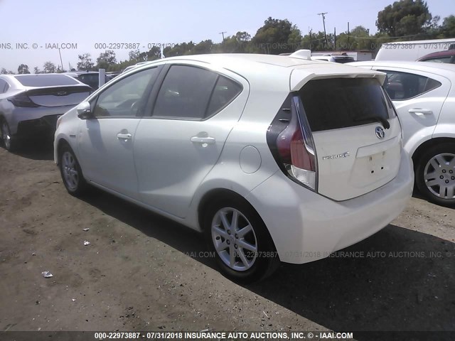 JTDKDTB30F1096270 - 2015 TOYOTA PRIUS C WHITE photo 3