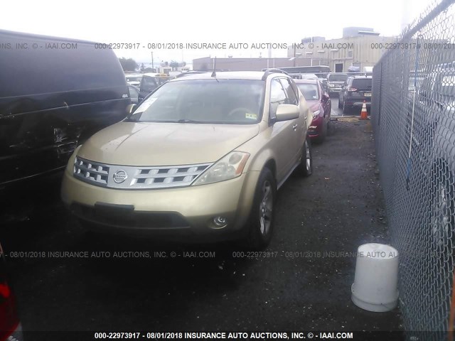 JN8AZ08W93W218608 - 2003 NISSAN MURANO SL/SE GOLD photo 2