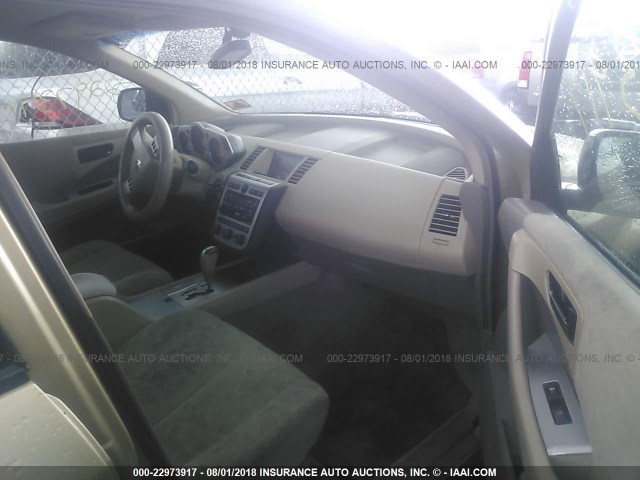 JN8AZ08W93W218608 - 2003 NISSAN MURANO SL/SE GOLD photo 5