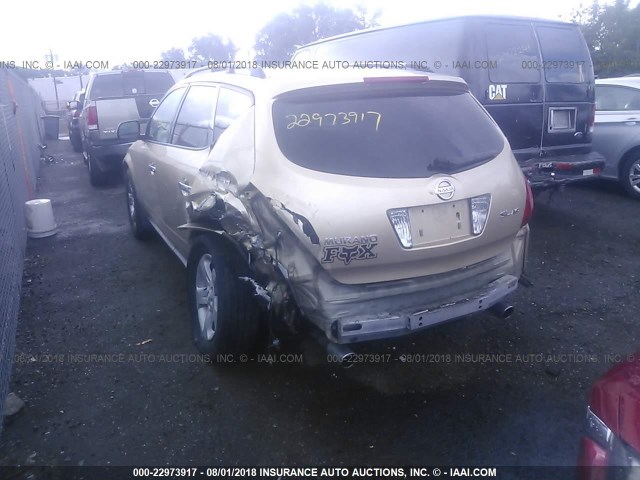 JN8AZ08W93W218608 - 2003 NISSAN MURANO SL/SE GOLD photo 6