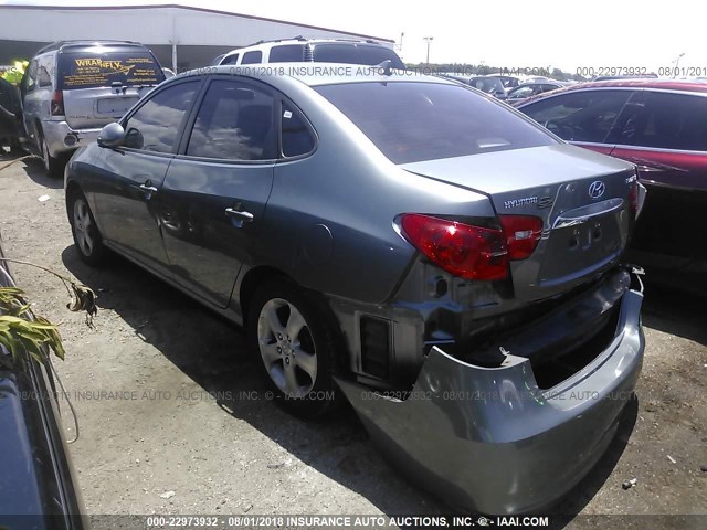 KMHDU4ADXAU971253 - 2010 HYUNDAI ELANTRA BLUE/GLS/SE GRAY photo 3