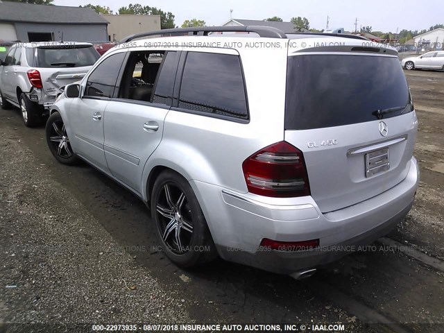 4JGBF71E07A150667 - 2007 MERCEDES-BENZ GL 450 4MATIC SILVER photo 3