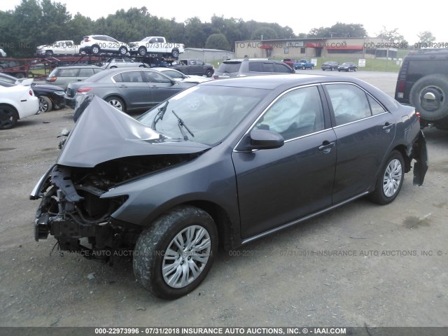 4T4BF1FK0DR277088 - 2013 TOYOTA CAMRY L/SE/LE/XLE GRAY photo 2