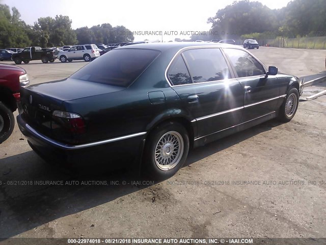 WBAGJ8321WDM20971 - 1998 BMW 740 IL GREEN photo 4