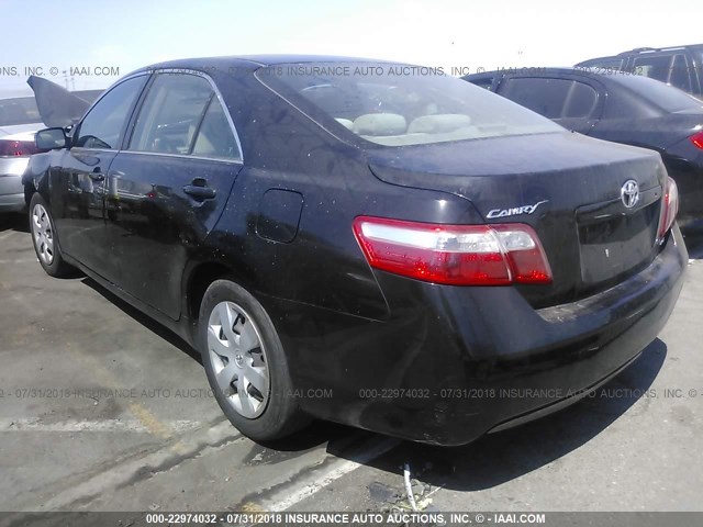 4T4BE46K18R029183 - 2008 TOYOTA CAMRY CE/LE/XLE/SE BLACK photo 3