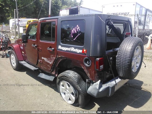 1J4GA591X8L533756 - 2008 JEEP WRANGLER UNLIMITE SAHARA BURGUNDY photo 3