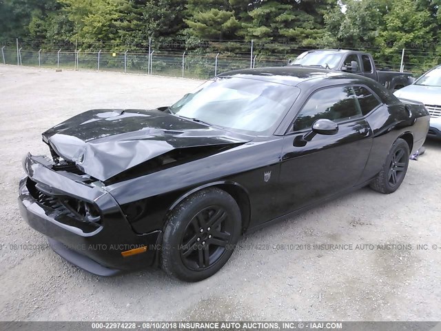 2C3CDYAG1DH610670 - 2013 DODGE CHALLENGER SXT BLACK photo 2