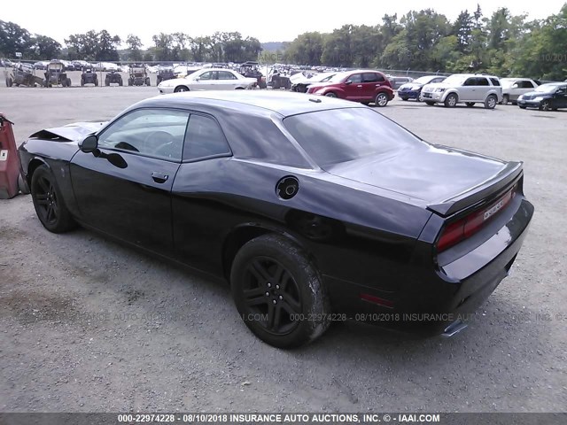 2C3CDYAG1DH610670 - 2013 DODGE CHALLENGER SXT BLACK photo 3