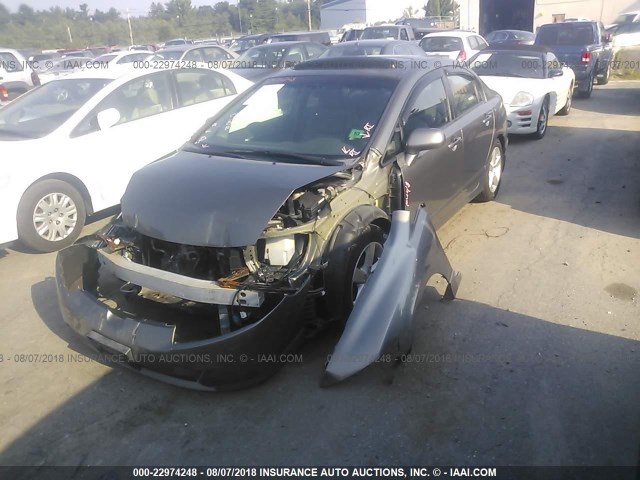 1HGFA15878L071199 - 2008 HONDA CIVIC EX GRAY photo 2